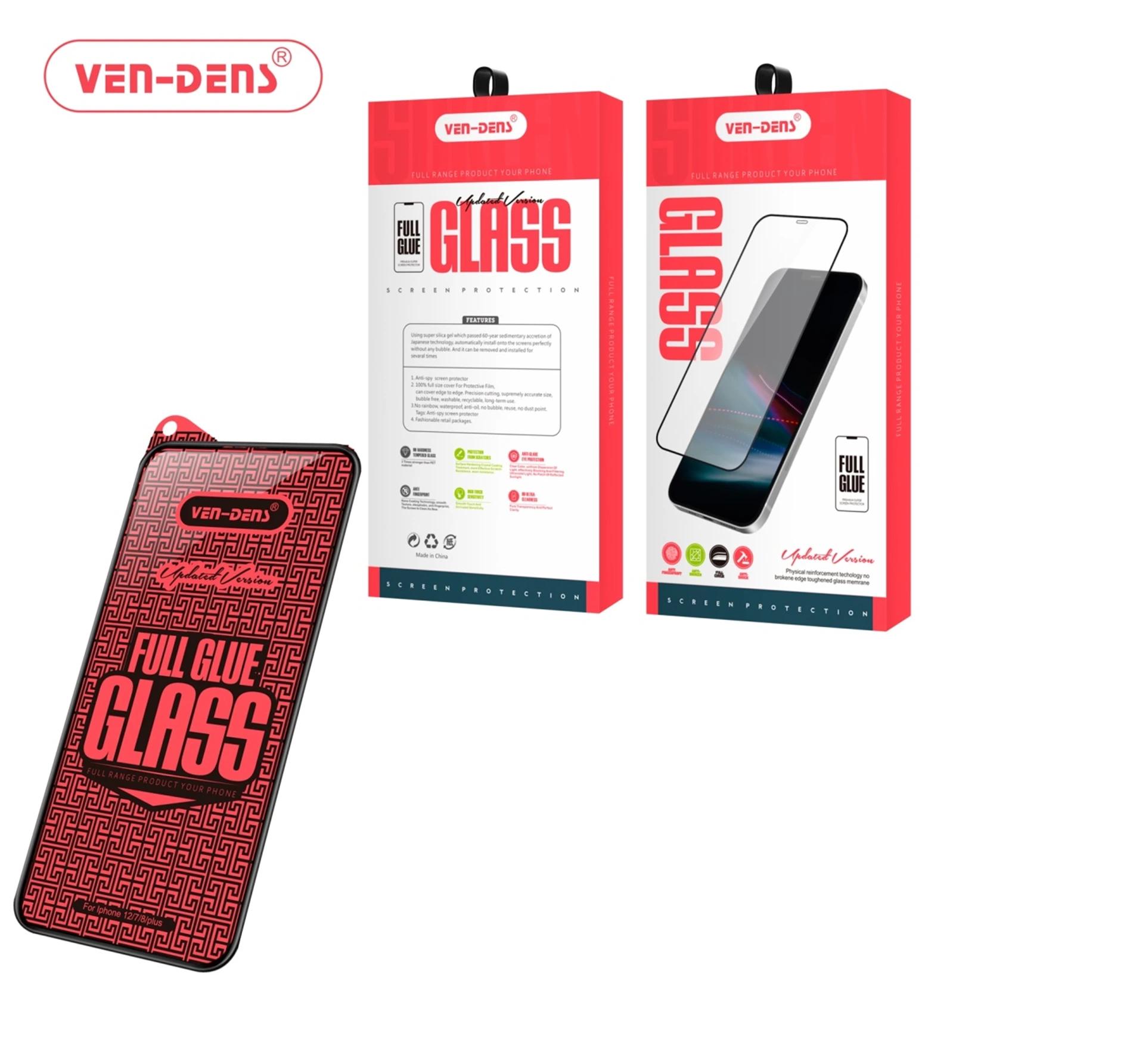 Ven-Dens Full Glue Tempered Glass for iPhone – Black